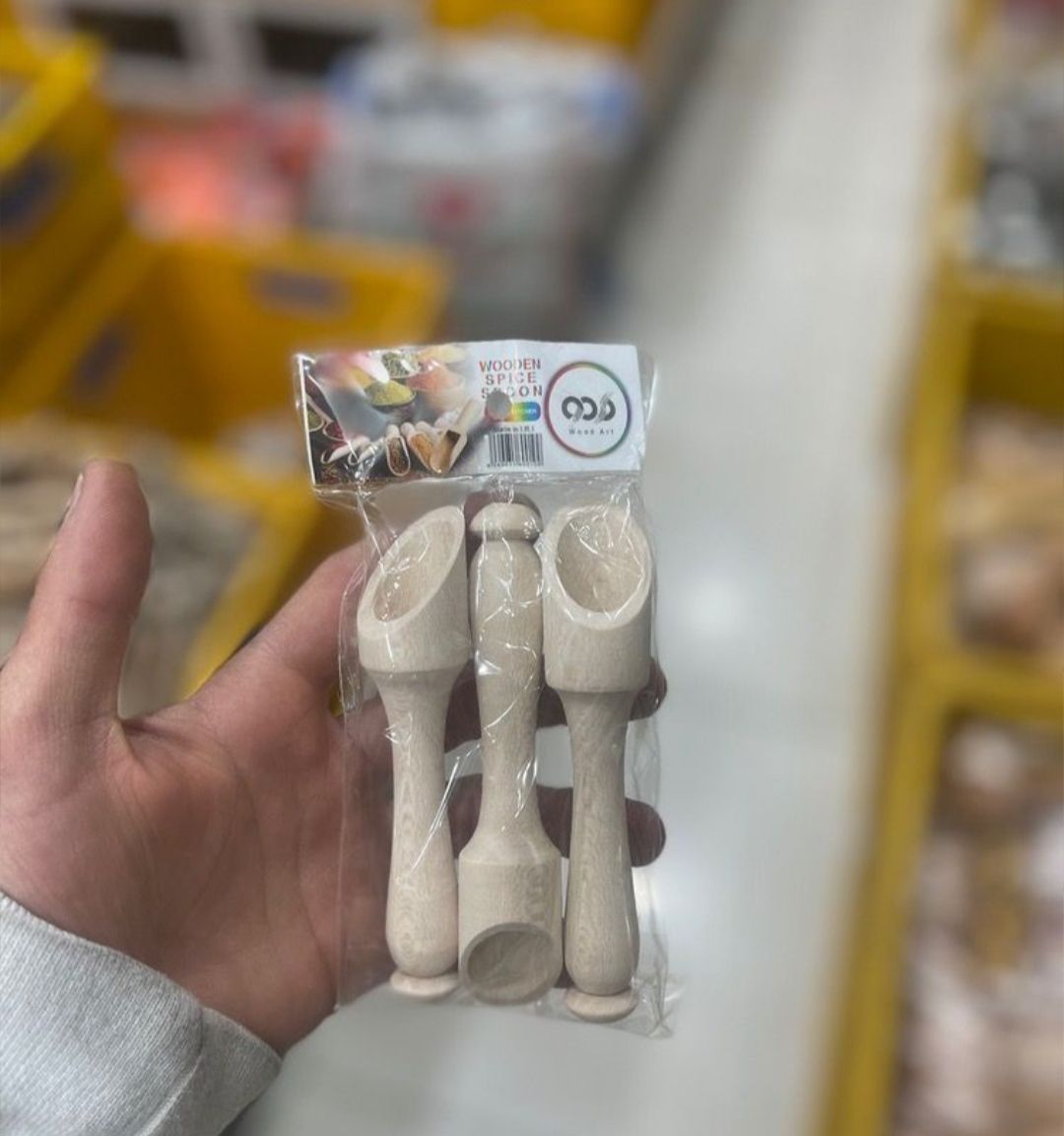 پیمانه ای ادویه چوبی مدل بزرگ
