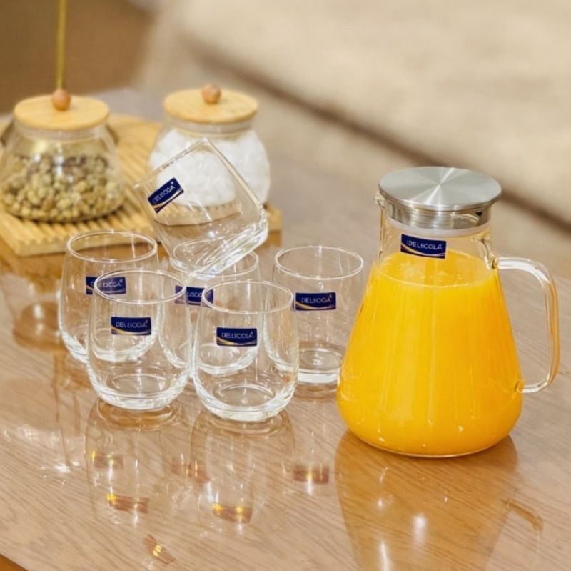 سرویس پارچ و لیوان پیرکس دلی