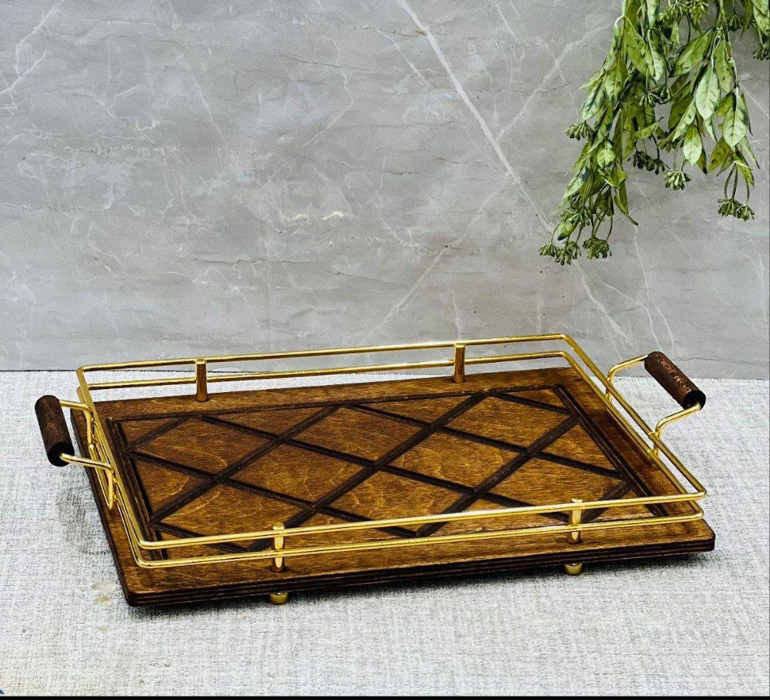 سینی مستطیل چوبی